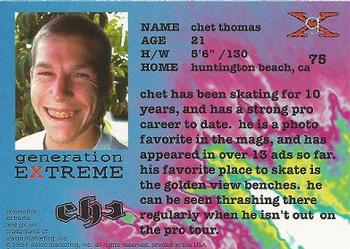 1994 Vision Generation Extreme #75 Chet Thomas Back